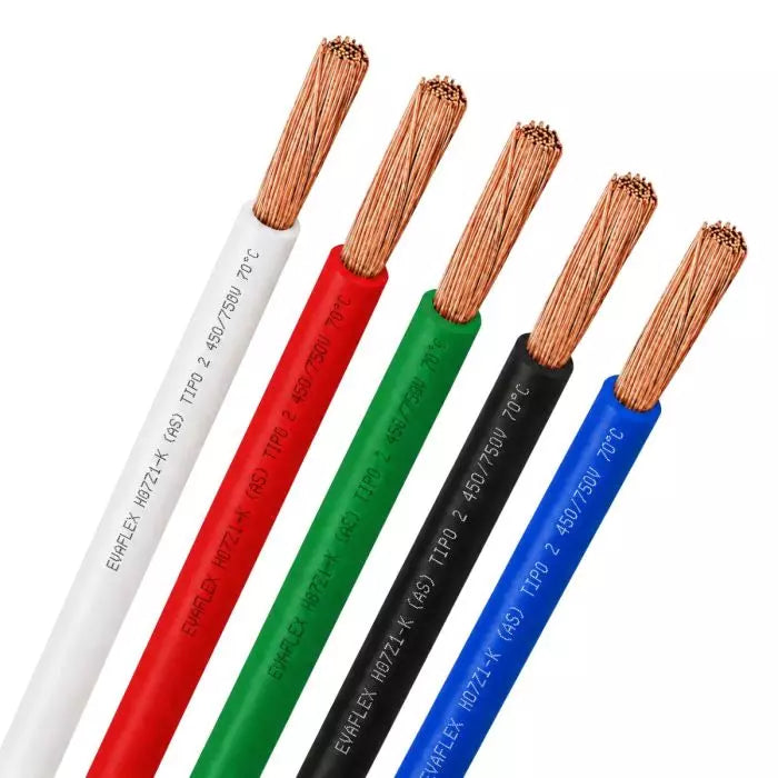 Cable Evaflex 2.5mm L/H (H07Z1-K) Rojo Rollo De 100 Metros