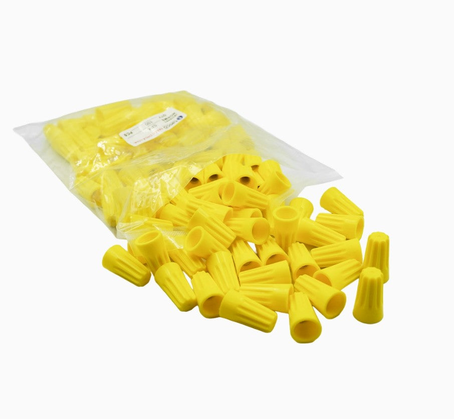 CONECTOR CONICO AMARILLO CON RESORTE 22-10 AWG 600V (100U) Nº44