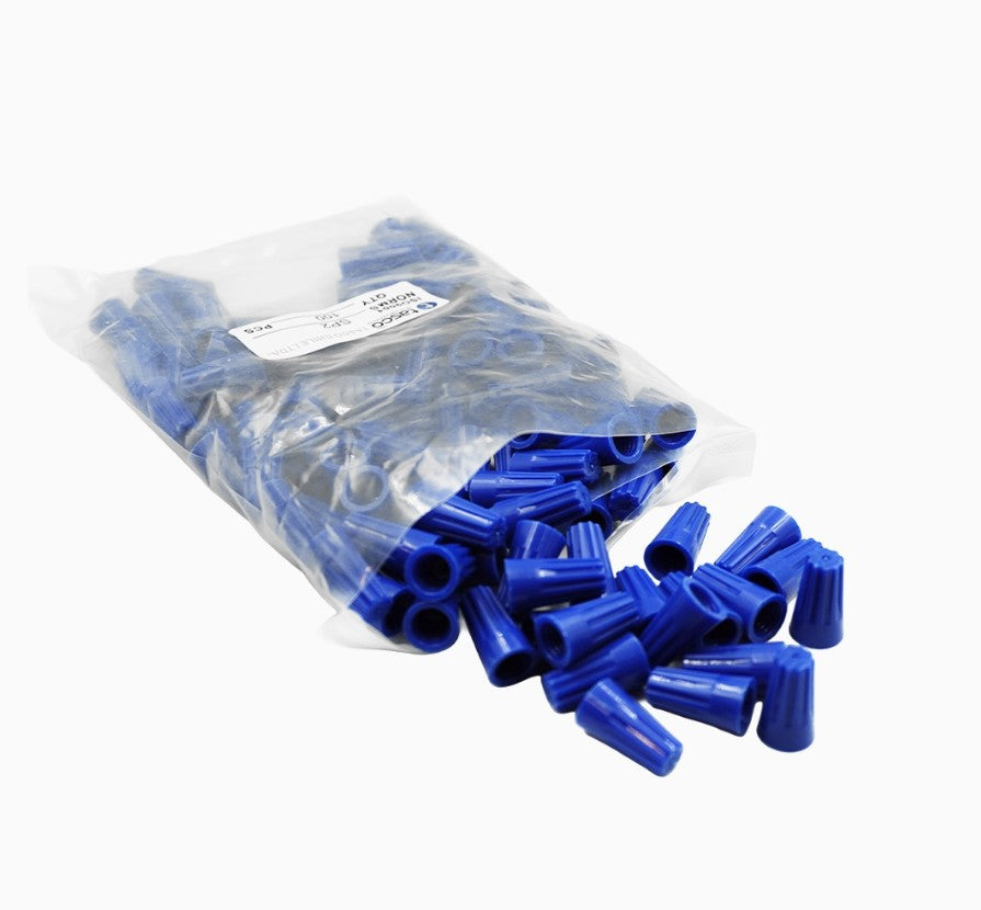 CONECTOR CONICO AZUL CON RESORTE 22-14 AWG 600V (100U) Nº22