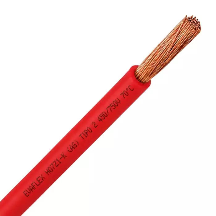 Cable Evaflex 2.5mm L/H (H07Z1-K) Rojo Rollo De 100 Metros