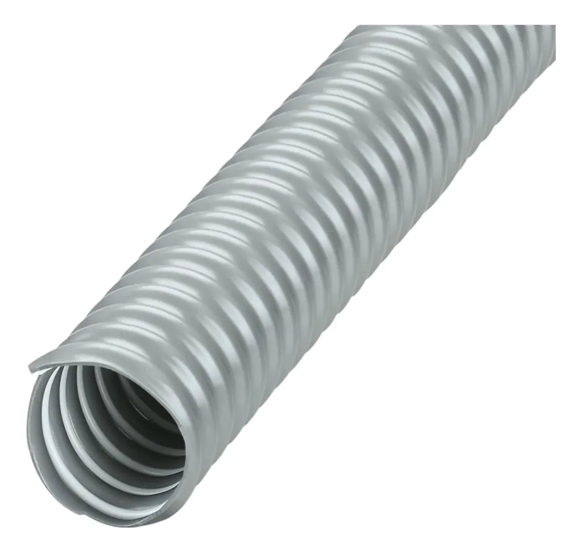 Conduit Flexible Metalico Con Pvc 25mm Gris Rollo De 50 metros