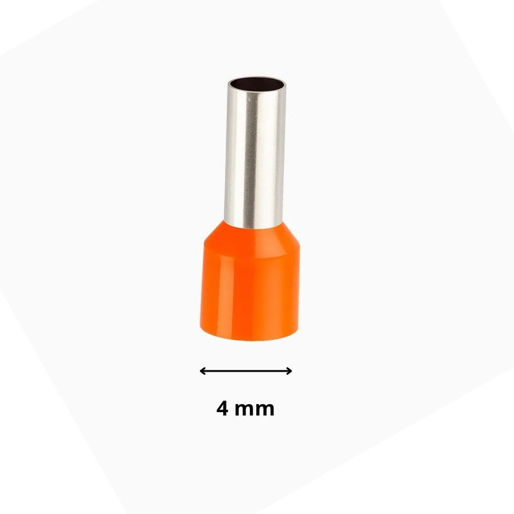FERRULE 4mm (12 AWG) NARANJO (100 U)