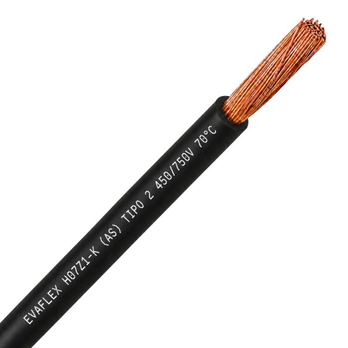 Cable Evaflex 2.5mm L/H (H07Z1-K) Negro Rollo De 100 Metros